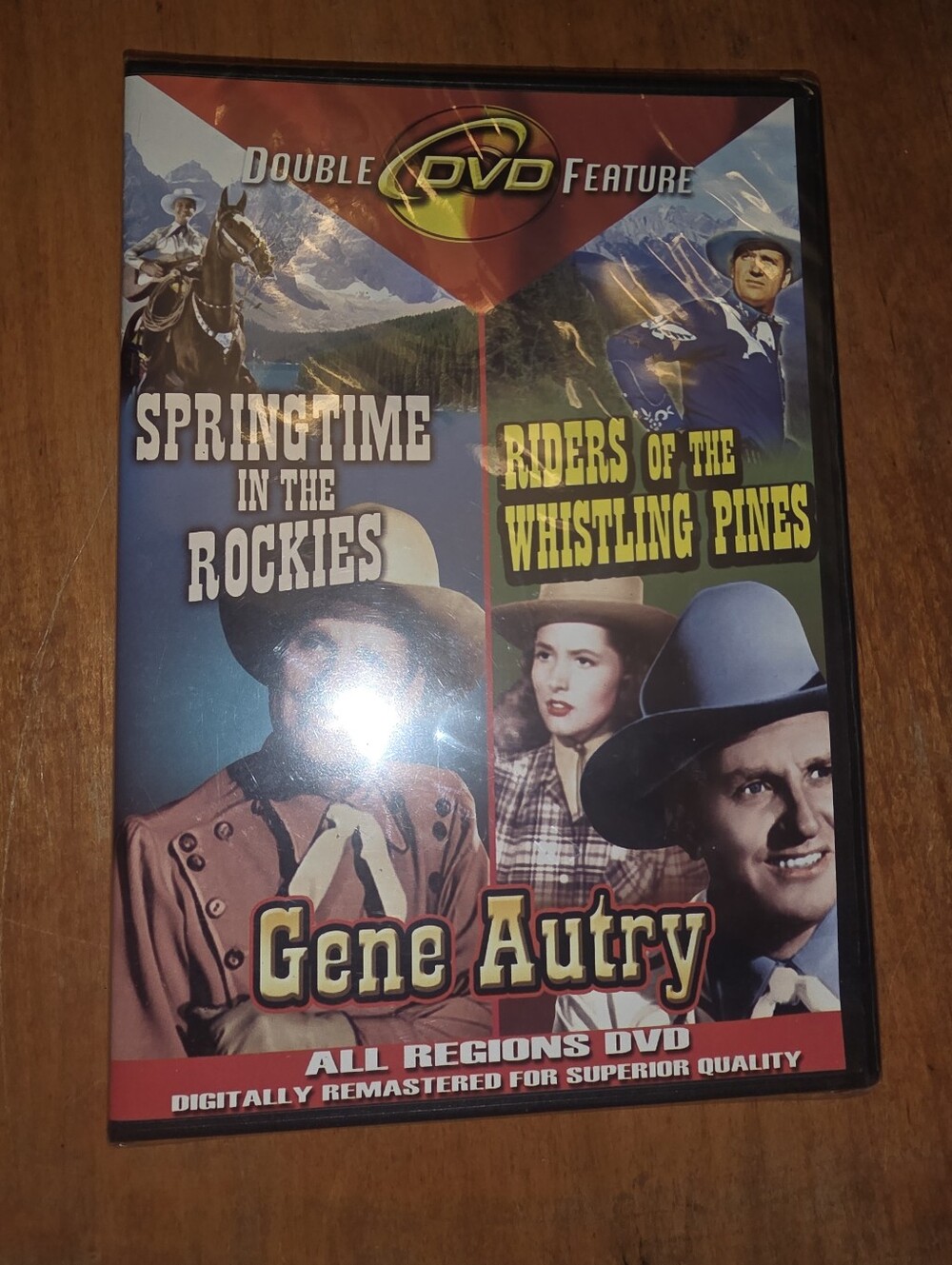 Gene Autry Double DVD Feature - Blue, Red, Yellow Cover